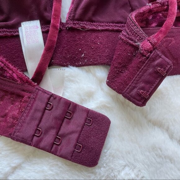 Victoria's Secret PINK | Red Velvet Unlined Strappy Bralette | Size Small - Picture 7 of 12